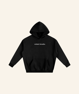 "Dear Person Behind Me" Oversized Fleece Hoodie – White Print