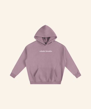 "Dear Person Behind Me" Oversized Fleece Hoodie – White Print