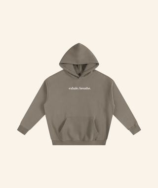 "Dear Person Behind Me" Oversized Fleece Hoodie – White Print