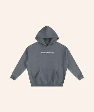 "Dear Person Behind Me" Oversized Fleece Hoodie – White Print
