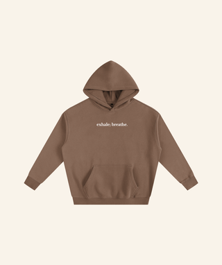 "Dear Person Behind Me" Oversized Fleece Hoodie – White Print