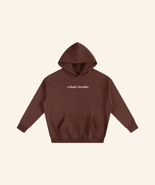 "Dear Person Behind Me" Oversized Fleece Hoodie – White Print