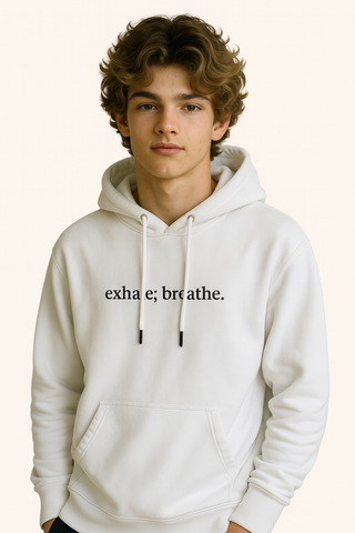 "Dear Person Behind Me" Lightweight Hoodie (100% Cotton) – Black Print