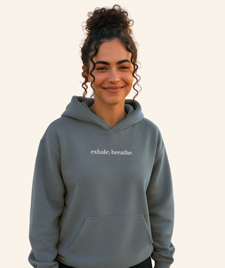 "Dear Person Behind Me" Oversized Fleece Hoodie – White Print