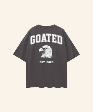 GE Oversized “GOATED” T-Shirt (100% Cotton) – White Print