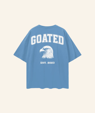 GE Oversized “GOATED” T-Shirt (100% Cotton) – White Print