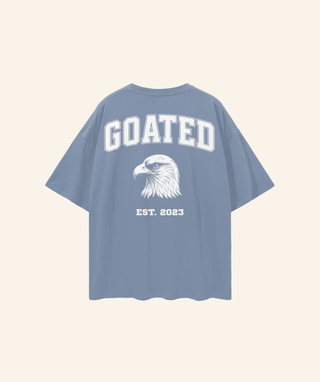GE Oversized “GOATED” T-Shirt (100% Cotton) – White Print