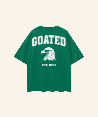 GE Oversized “GOATED” T-Shirt (100% Cotton) – White Print